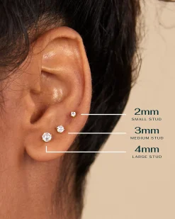 PAVOI Flat Backs|Studs-Cubic Zirconia Stud Screwbacks