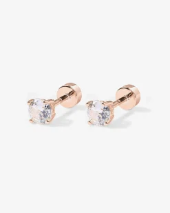 PAVOI Flat Backs|Studs-Cubic Zirconia Stud Screwbacks