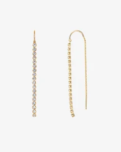 PAVOI Dangle & Threader-Cubic Zirconia Threader Earrings