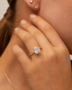 PAVOI Engagement-Cushion Cut Engagement Ring