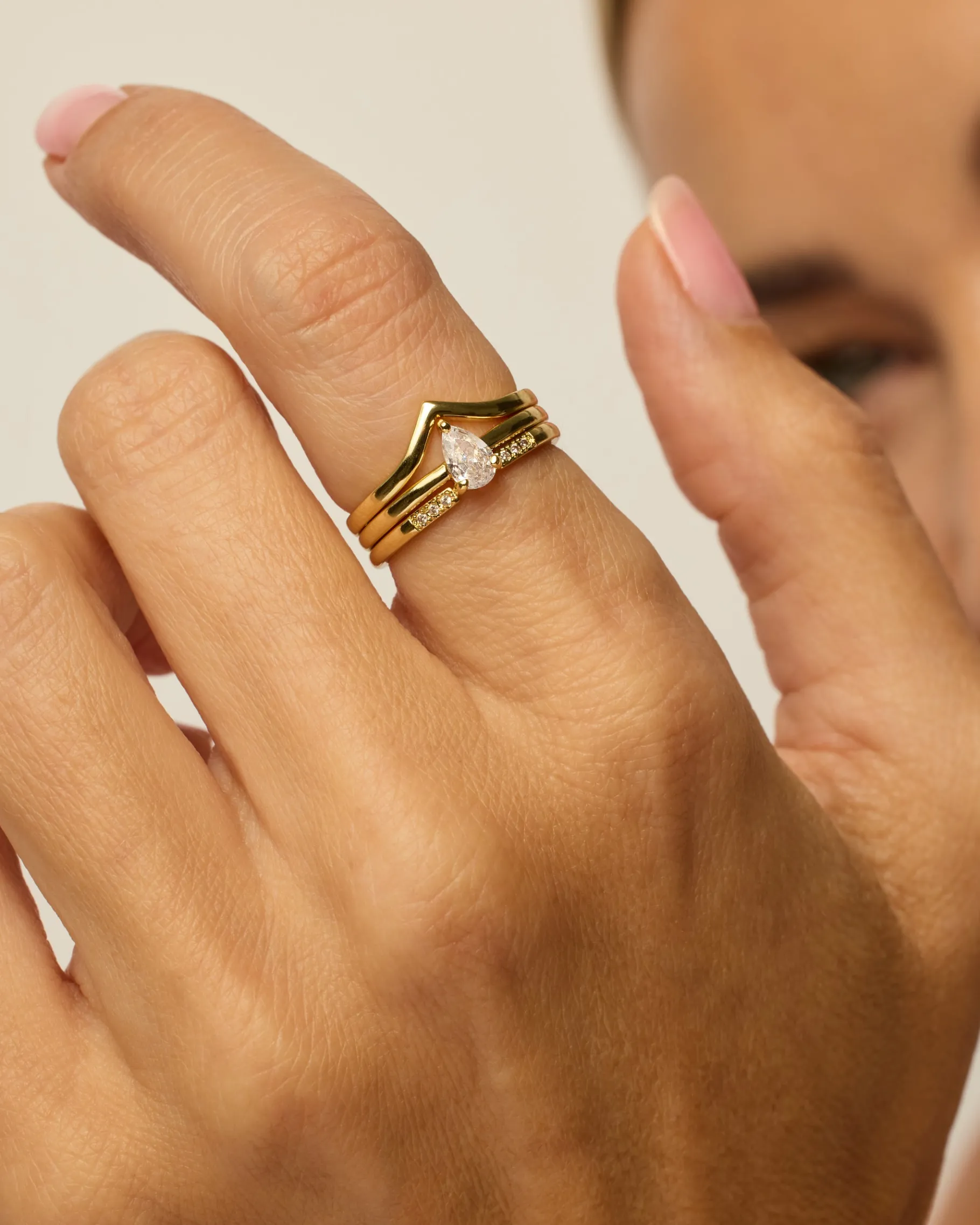 PAVOI Stackable-Dahlia Stackable Ring Set
