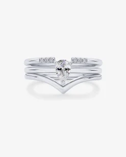 PAVOI Stackable-Dahlia Stackable Ring Set
