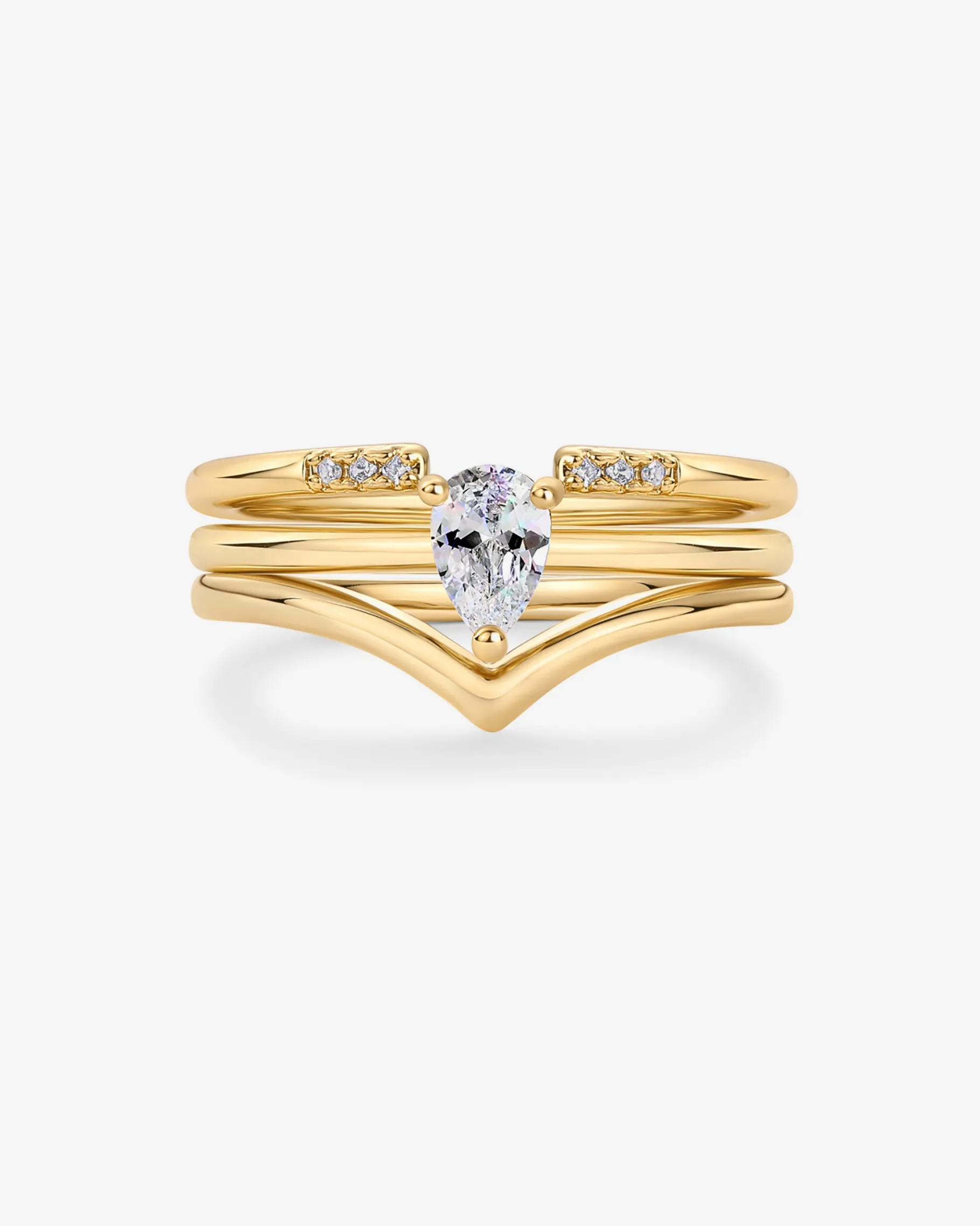 PAVOI Stackable-Dahlia Stackable Ring Set