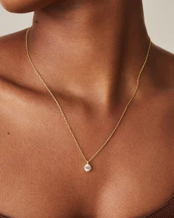 PAVOI Pendants-Dainty CZ Solitaire Pendant Necklace