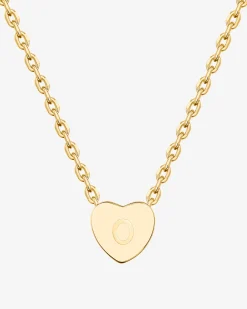 PAVOI Pendants-Dainty Heart Initial Necklace