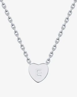 PAVOI Pendants-Dainty Heart Initial Necklace