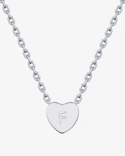 PAVOI Pendants-Dainty Heart Initial Necklace