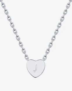 PAVOI Pendants-Dainty Heart Initial Necklace