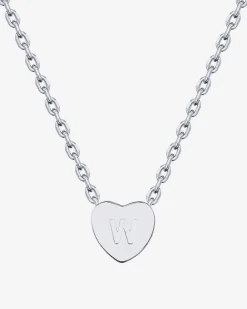PAVOI Pendants-Dainty Heart Initial Necklace