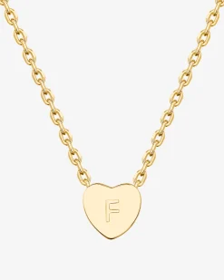 PAVOI Pendants-Dainty Heart Initial Necklace
