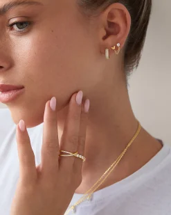 PAVOI Other Accessories|Dangle & Threader-Double Piercing Earrings Link Chain