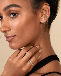 PAVOI Other Accessories|Dangle & Threader-Double Piercing Earrings Link Chain