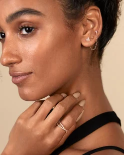 PAVOI Other Accessories|Dangle & Threader-Double Piercing Earrings Link Chain