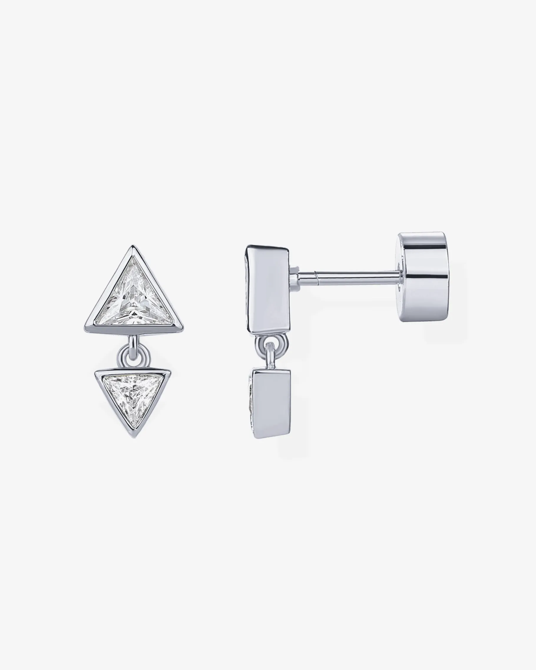 PAVOI Dangle & Threader|Flat Backs-Double Triangle Dangle Screwbacks