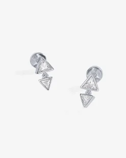 PAVOI Dangle & Threader|Flat Backs-Double Triangle Dangle Screwbacks