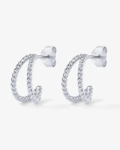 PAVOI Huggies|Hoops-Double Twisted Rope Huggies