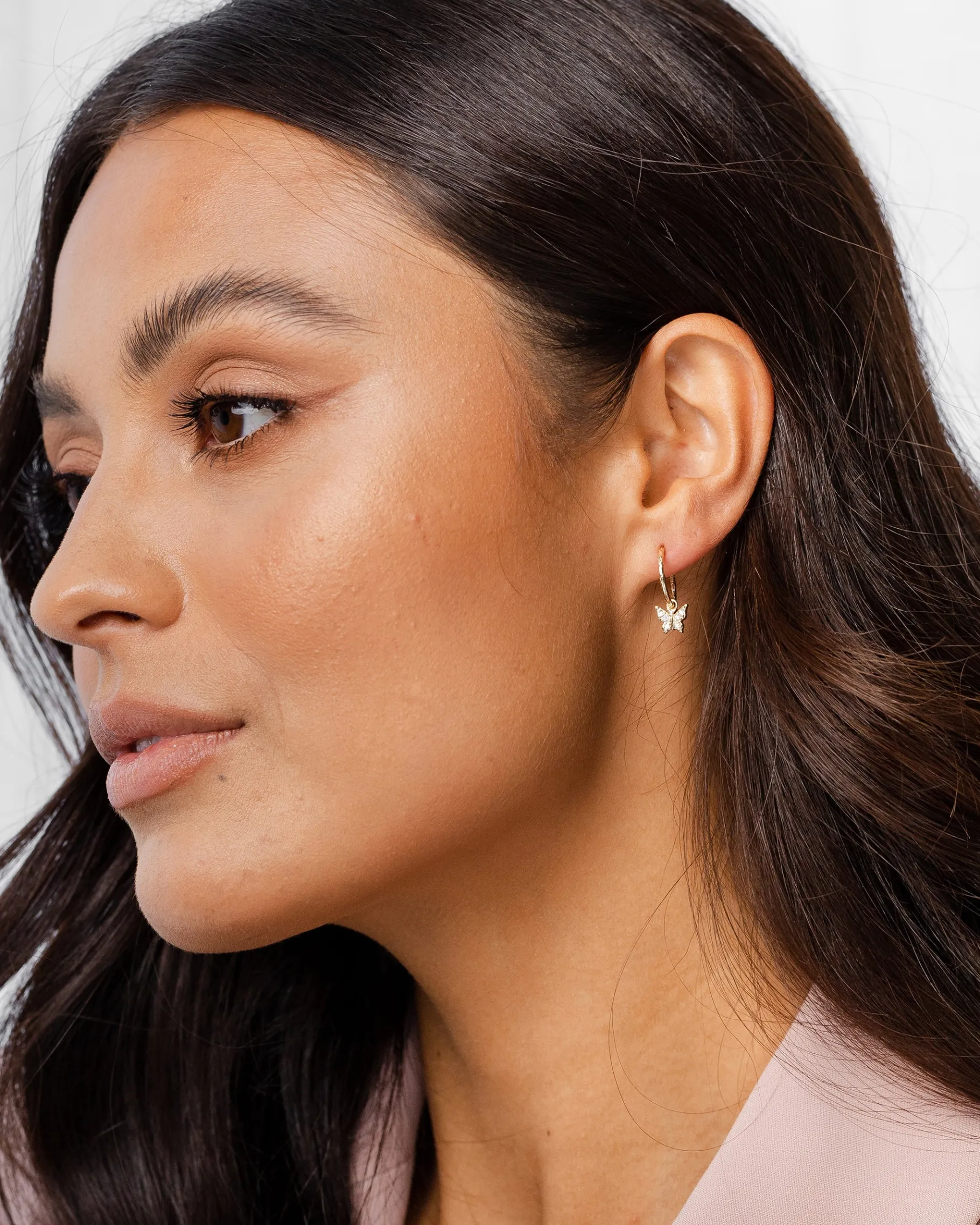 PAVOI Dangle & Threader|Hoops-Drop Butterfly Hoops
