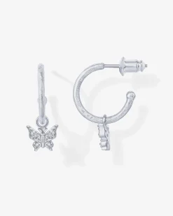 PAVOI Dangle & Threader|Hoops-Drop Butterfly Hoops