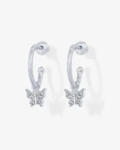 PAVOI Dangle & Threader|Hoops-Drop Butterfly Hoops