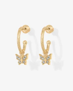 PAVOI Dangle & Threader|Hoops-Drop Butterfly Hoops