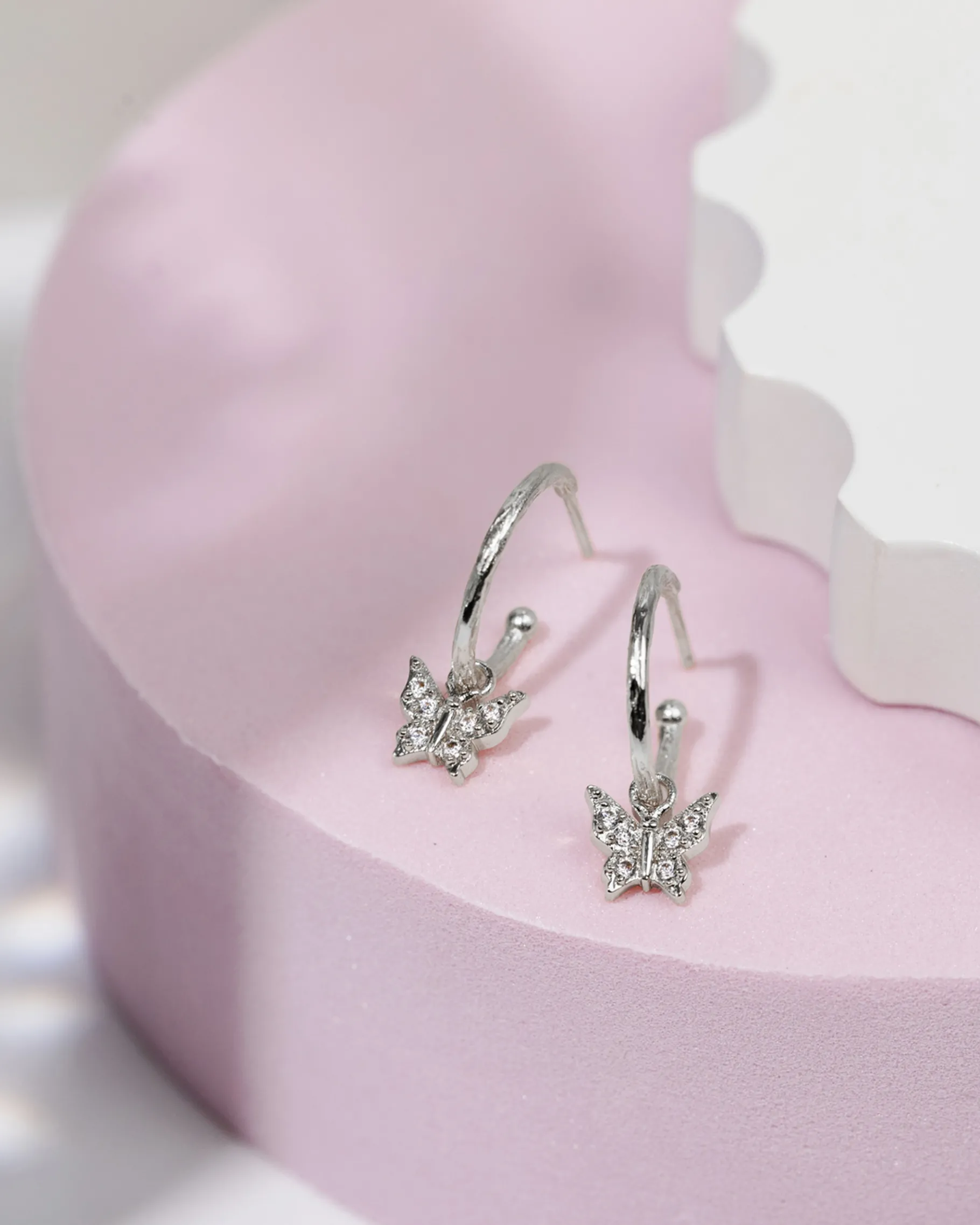 PAVOI Dangle & Threader|Hoops-Drop Butterfly Hoops