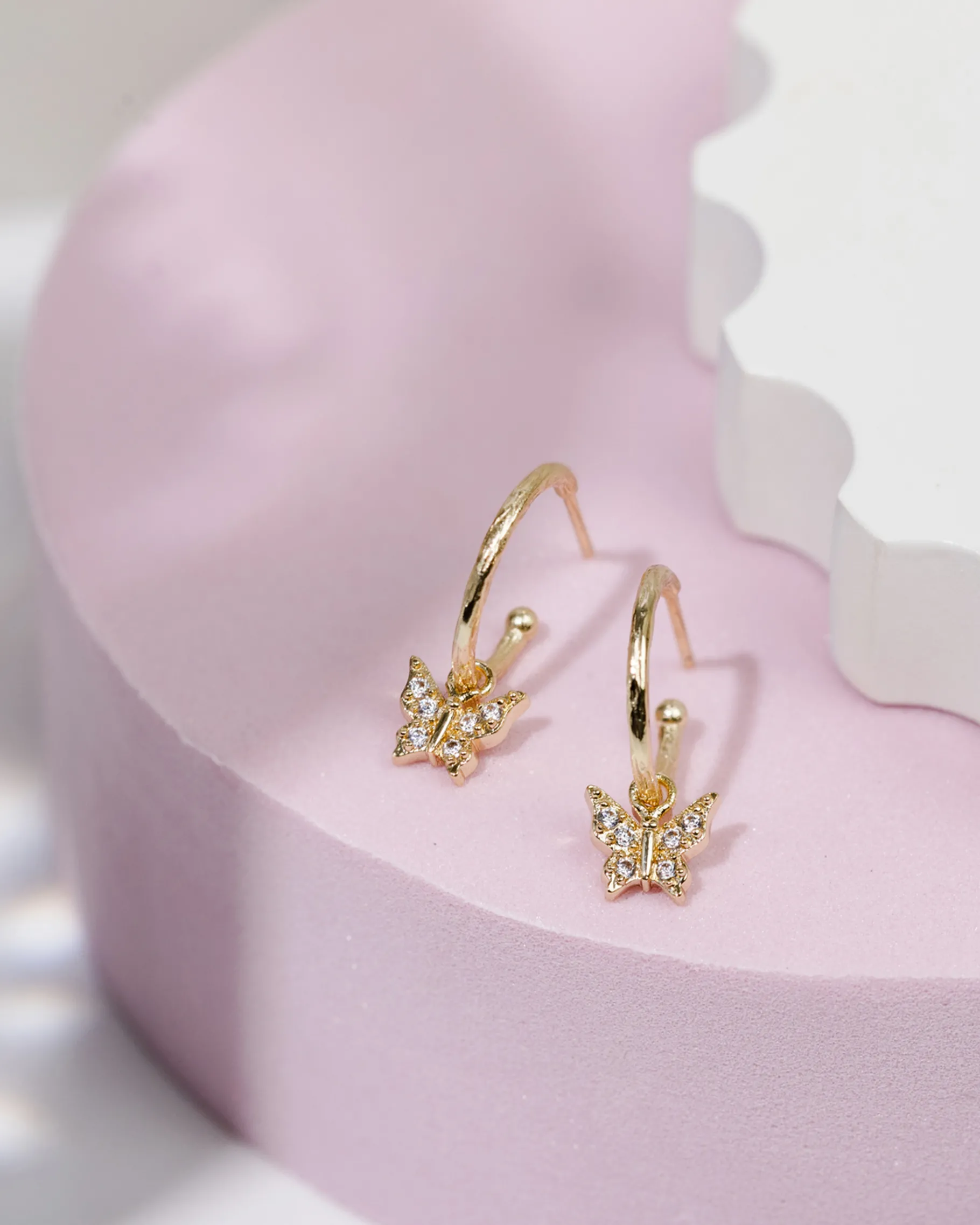 PAVOI Dangle & Threader|Hoops-Drop Butterfly Hoops