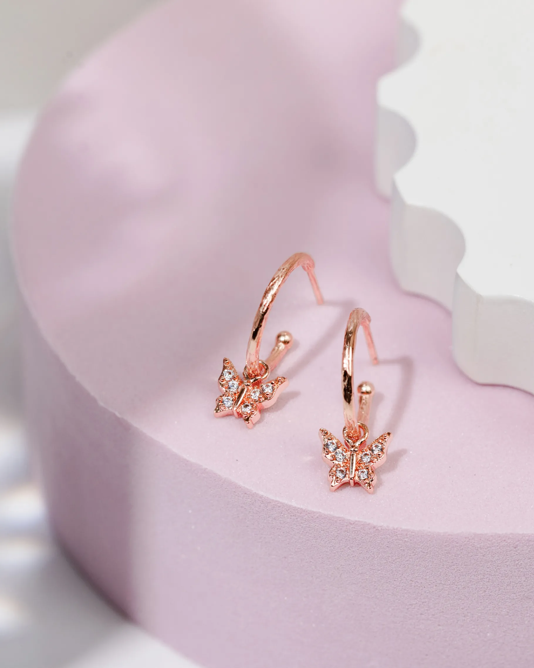 PAVOI Dangle & Threader|Hoops-Drop Butterfly Hoops