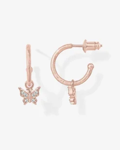 PAVOI Dangle & Threader|Hoops-Drop Butterfly Hoops