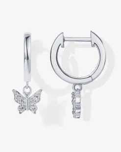 PAVOI Dangle & Threader|Huggies-Drop Butterfly Huggies