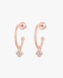 PAVOI Dangle & Threader|Hoops-Drop Clover Hoops