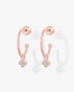 PAVOI Dangle & Threader|Hoops-Drop Clover Hoops