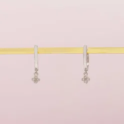 PAVOI Dangle & Threader|Huggies-Drop Clover Huggies