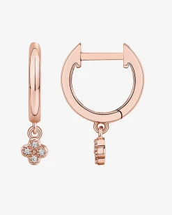 PAVOI Dangle & Threader|Huggies-Drop Clover Huggies