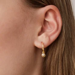 PAVOI Dangle & Threader|Hoops-Drop Hammered Hoops