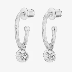 PAVOI Dangle & Threader|Hoops-Drop Hammered Hoops