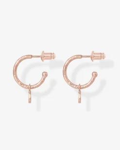 PAVOI Dangle & Threader|Hoops-Drop Hammered Hoops