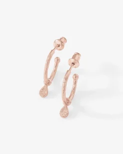 PAVOI Dangle & Threader|Hoops-Drop Hammered Hoops