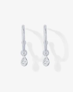 PAVOI Dangle & Threader|Hoops-Drop Hammered Hoops