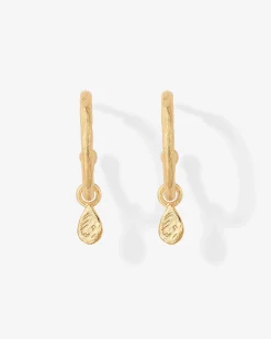 PAVOI Dangle & Threader|Hoops-Drop Hammered Hoops