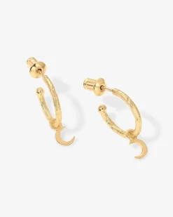 PAVOI Dangle & Threader|Hoops-Drop Moon Hoops