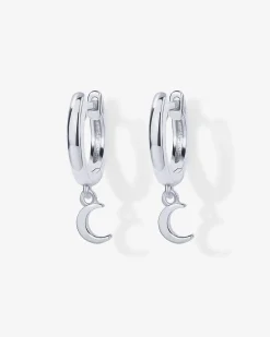 PAVOI Dangle & Threader|Huggies-Drop Moon Huggies
