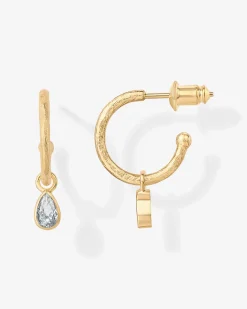 PAVOI Dangle & Threader|Hoops-Drop Pear Hoop