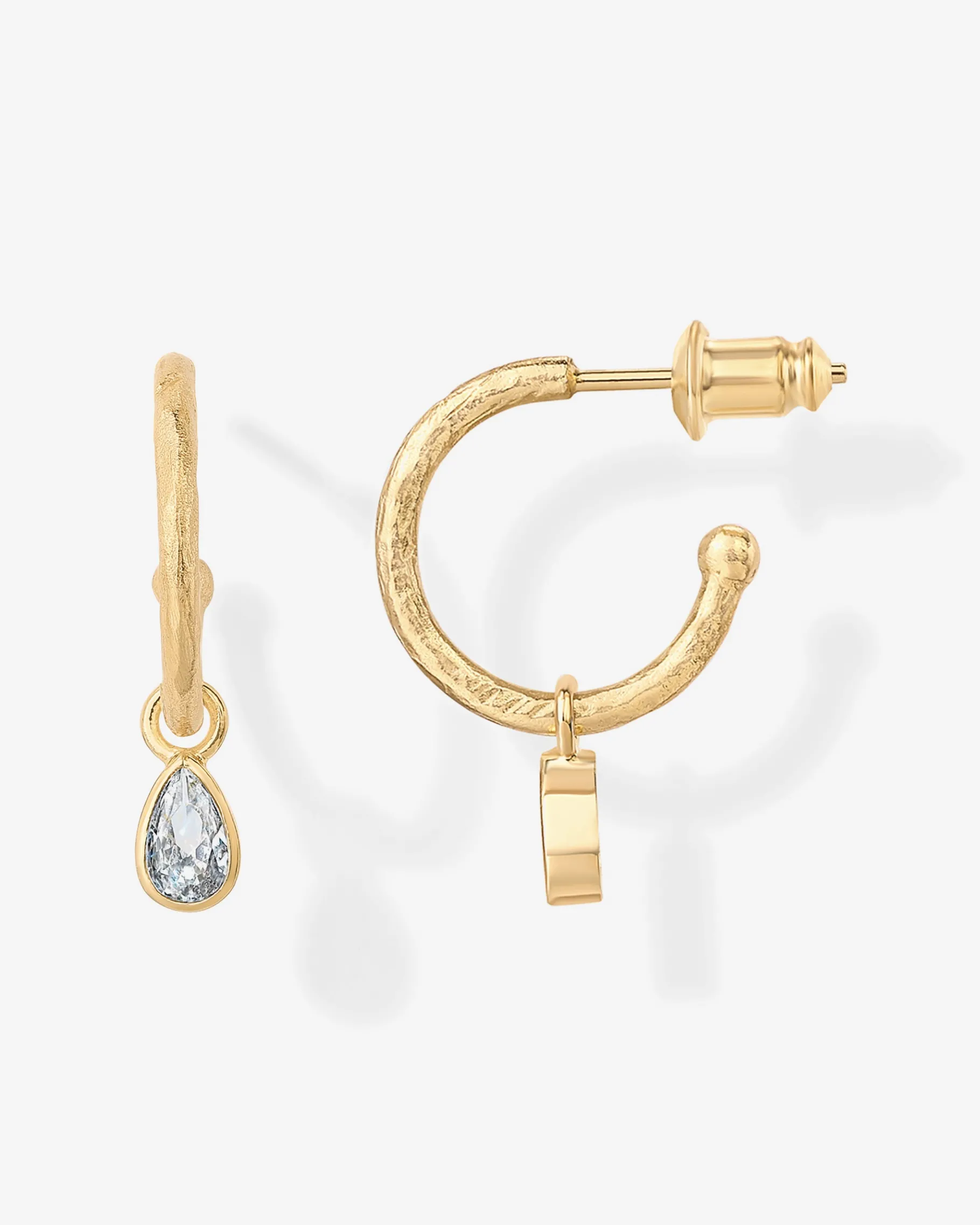 PAVOI Dangle & Threader|Hoops-Drop Pear Hoop