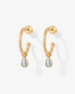 PAVOI Dangle & Threader|Hoops-Drop Pear Hoop