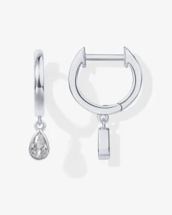 PAVOI Dangle & Threader|Huggies-Drop Pear Huggies