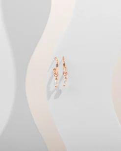 PAVOI Dangle & Threader|Hoops-Drop Pearl Hoops