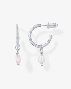PAVOI Dangle & Threader|Hoops-Drop Pearl Hoops
