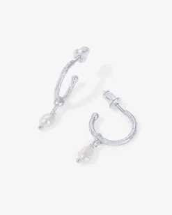 PAVOI Dangle & Threader|Hoops-Drop Pearl Hoops