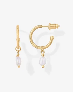 PAVOI Dangle & Threader|Hoops-Drop Pearl Hoops