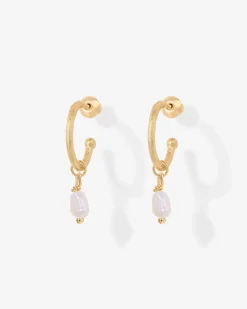 PAVOI Dangle & Threader|Hoops-Drop Pearl Hoops